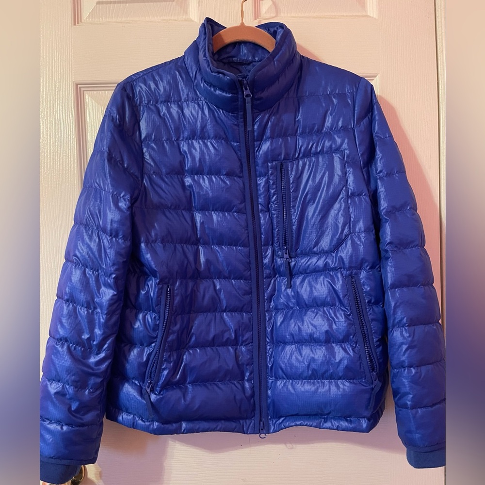 J. Crew Royal Blue Lightweight Quilt Puffer Jacket B3903 Insulated Size L